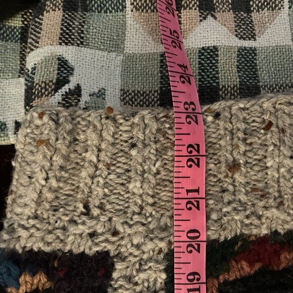 Vintage Woolrich Sweater Womens M Floral Grid Knit Gray Geometric Pullover - Picture 5 of 6